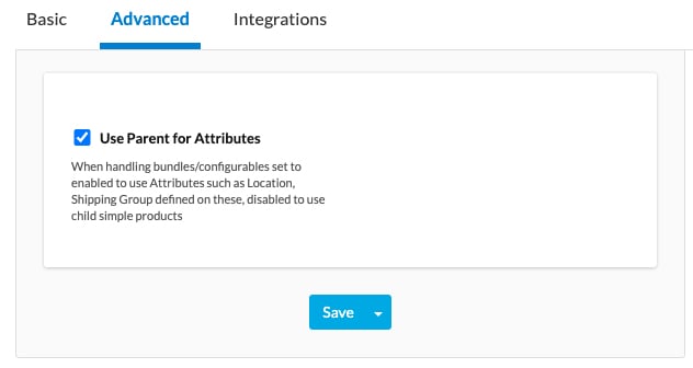 Click here to use parent attributes in ShipperHQ