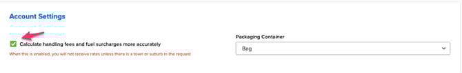 Option to use handling fees for Australia Post Retail and eParcel in ShipperHQ