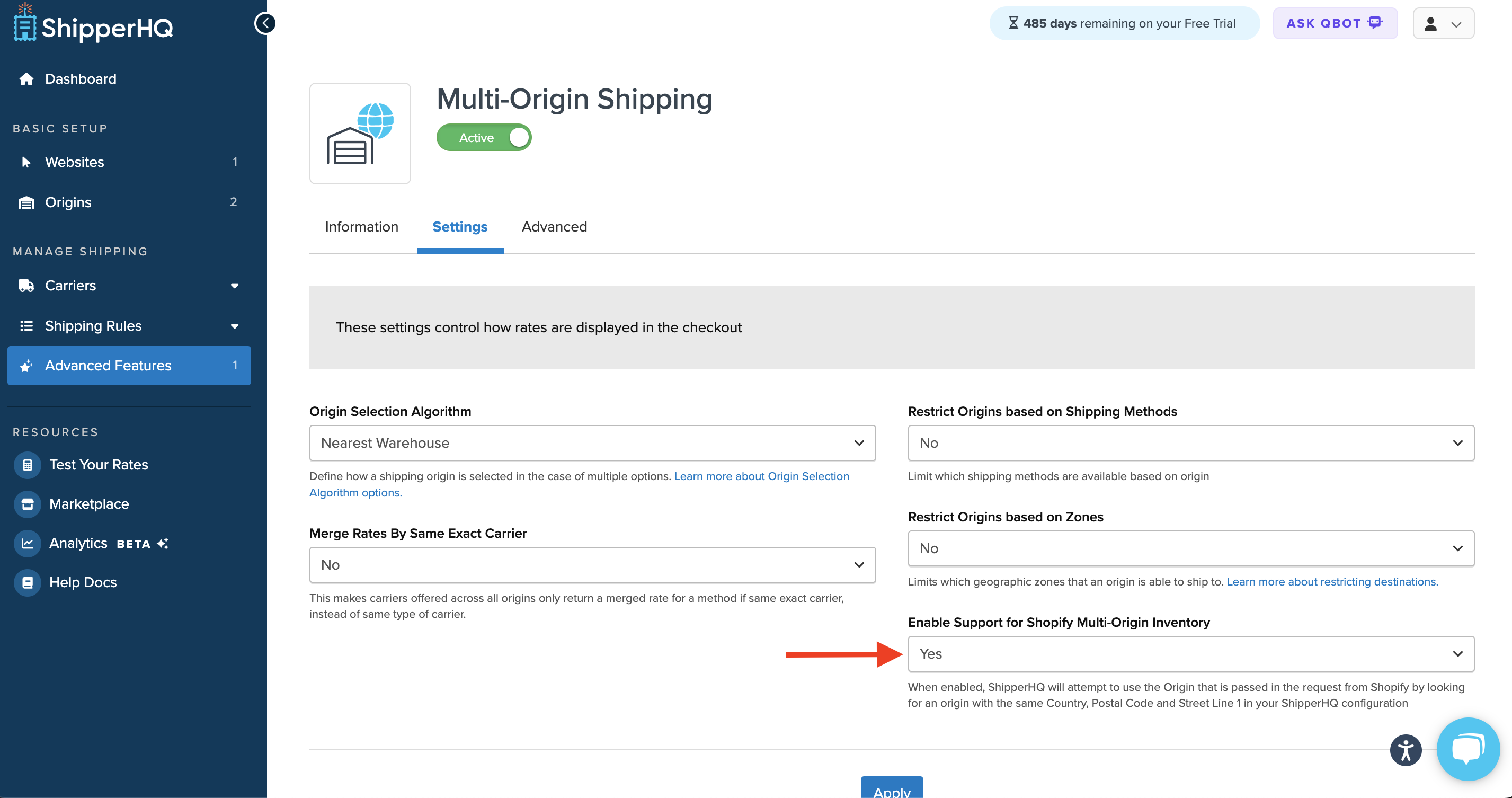 Enable Shopify MO Support in SHQ