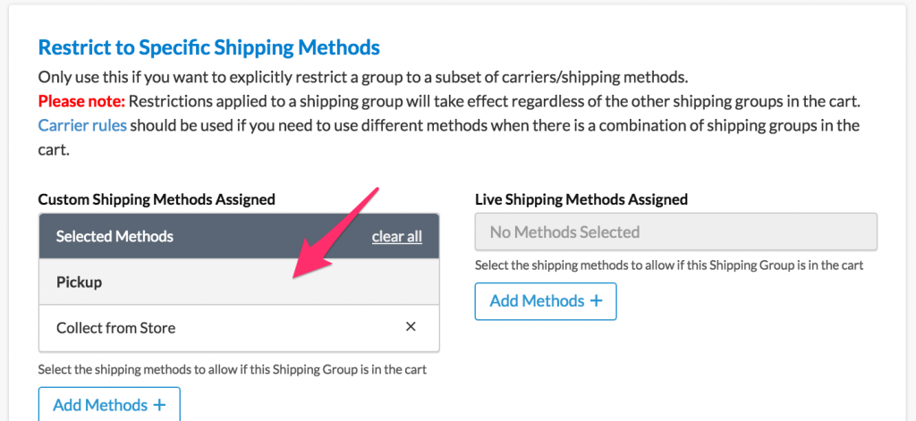 How to Set an Item for In-Store Pickup Only
