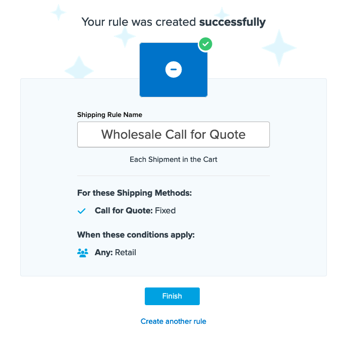 Title and save the rule