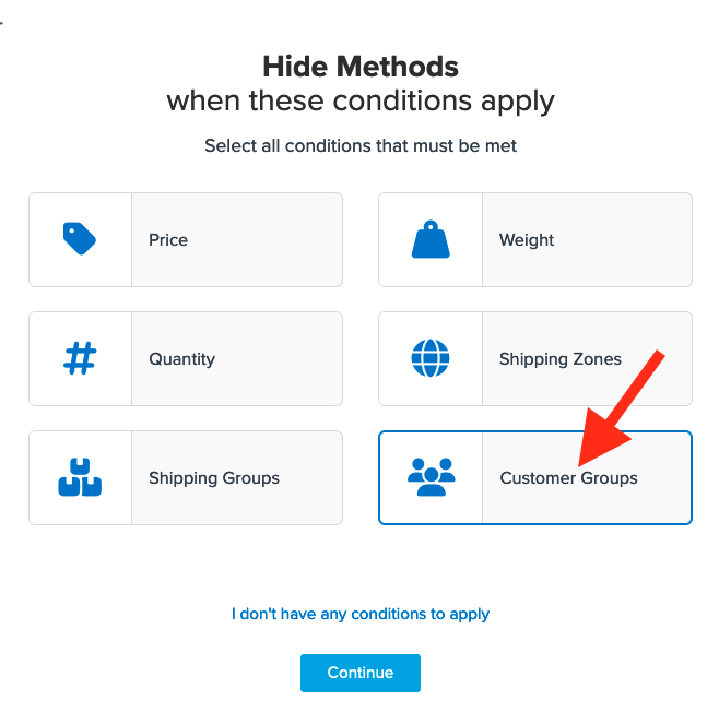 Select Customer Groups
