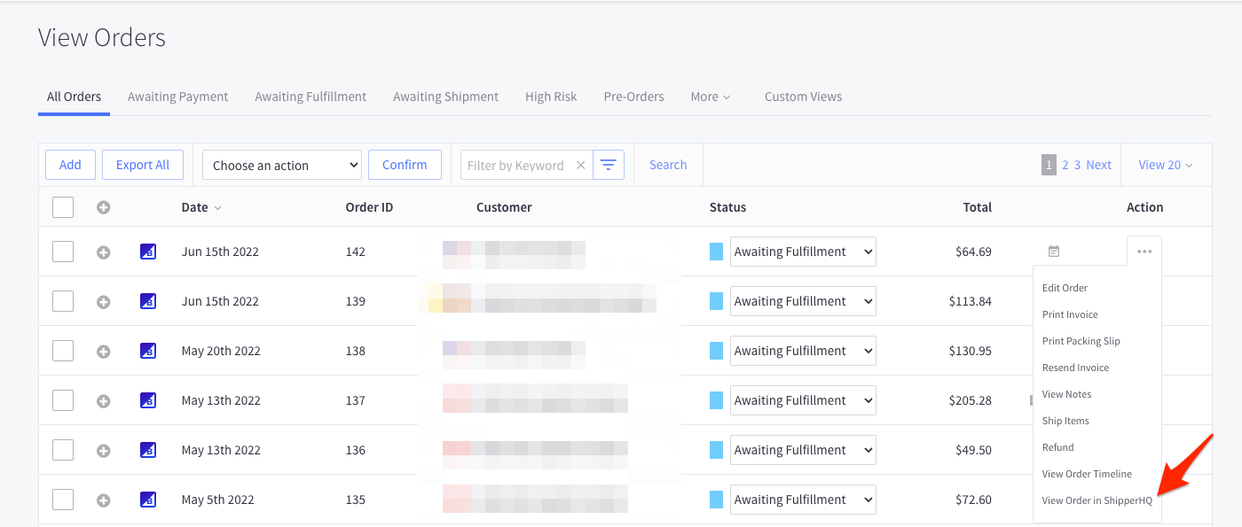 View insights in a BigCommerce order.