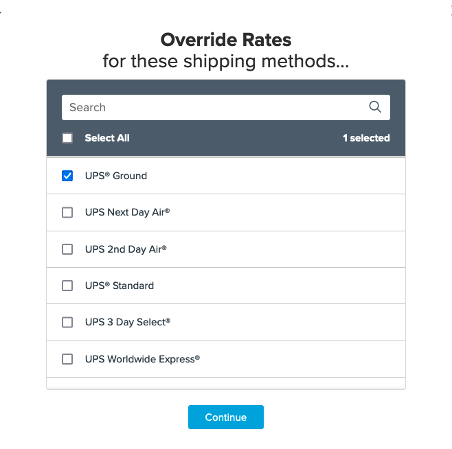 Select shipping methods that the rule would apply to.