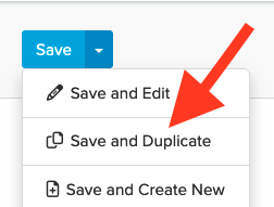 Save and Duplicate Rule