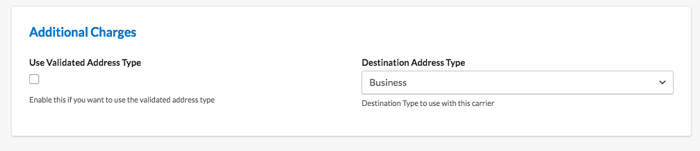Set the default address type under carrier settings