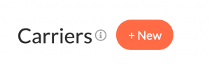 Click New to add a carrier