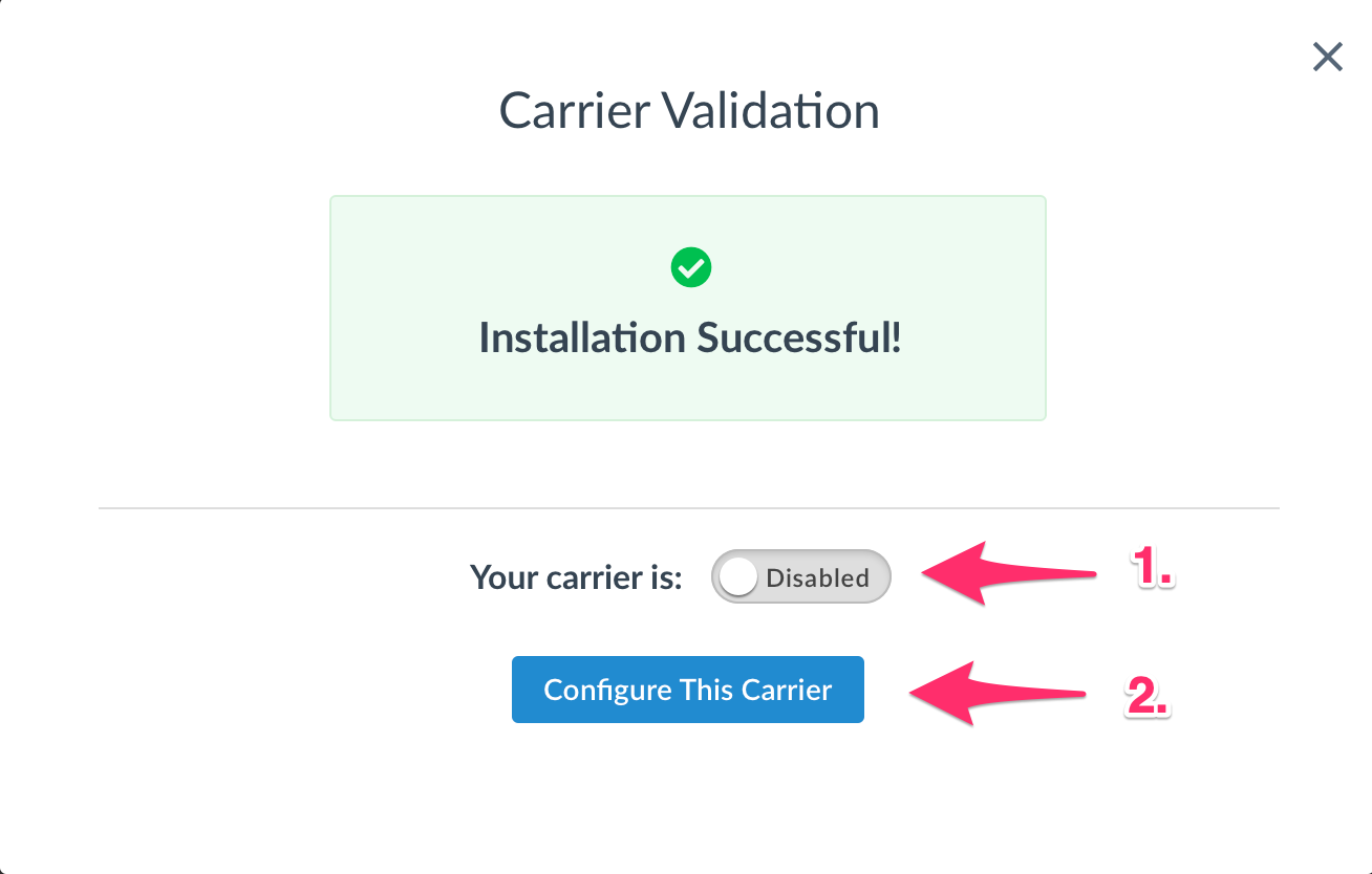 Set to enable to display Easyship with ShipperHQ