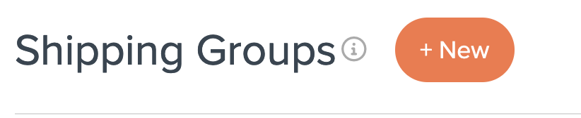 Create New Shipping Group