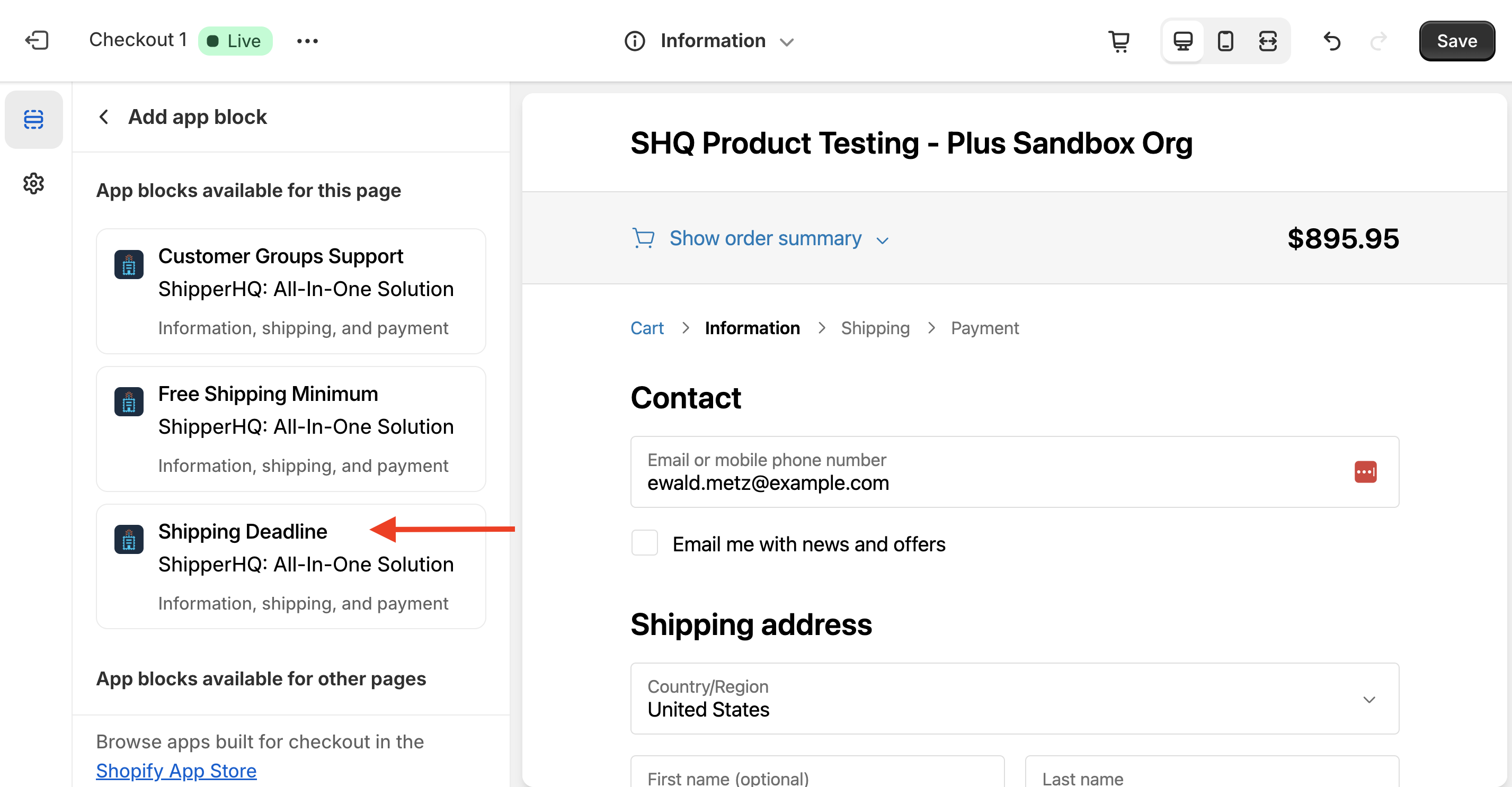 Shipping Deadline
