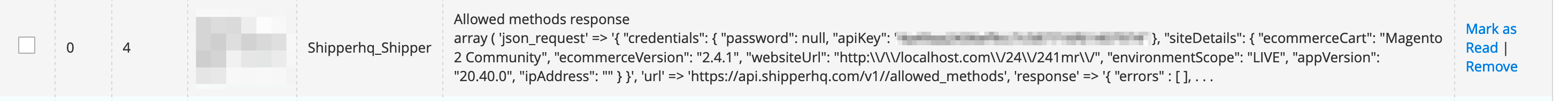 Example to view ShipperHQ methods in Magento portal.