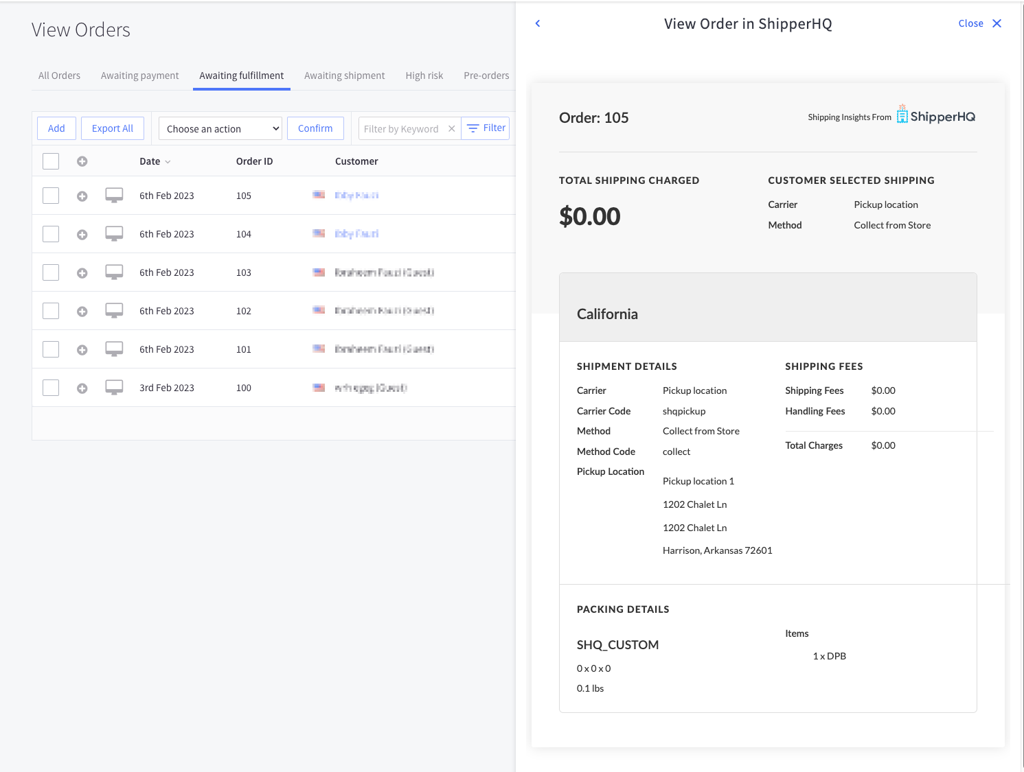Sample of Shipping Insights with Calendar & Pickup checkout.