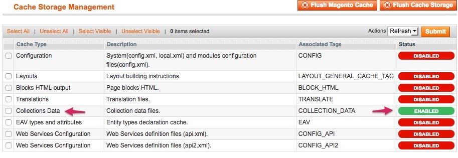 Enable Caching of Rates for Better Performance in Magento - Collections Data Enabled