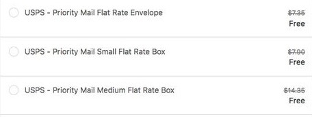 Sample of free shipping on Shopify after applying free shipping code.