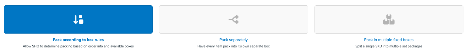Packing Rule Types