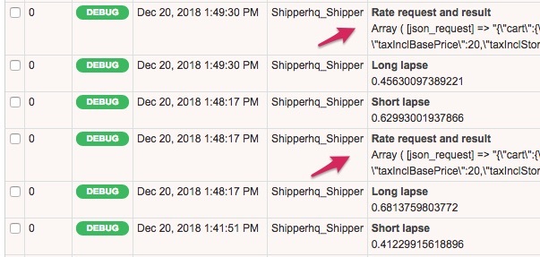 Location to find logs in the admin panel under System tab.