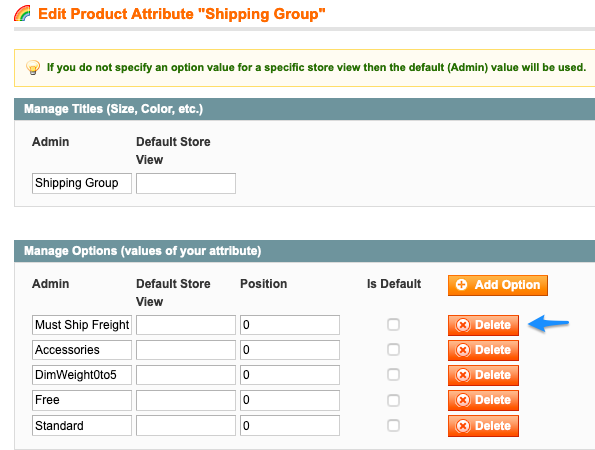Magento 1 Manage Attributes